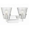 Z-Lite Analia Vanity, 2-Light, 16.5 In.W x 7.5 In.L x 9.25 In.H, Chrome/Clear Ribbed 1101-2V-CH - alternate 7